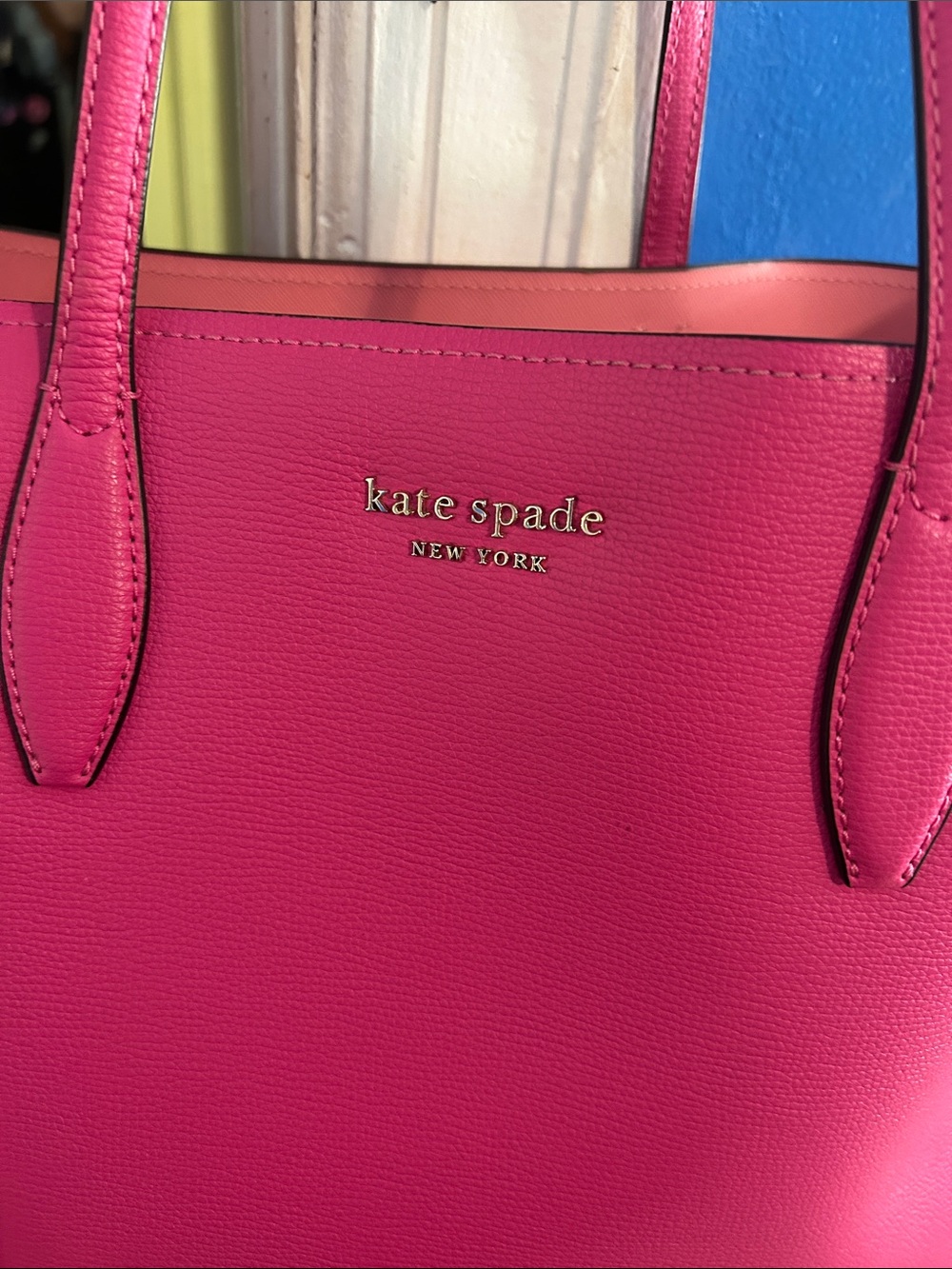kate spade Pink Structured Leather Tote